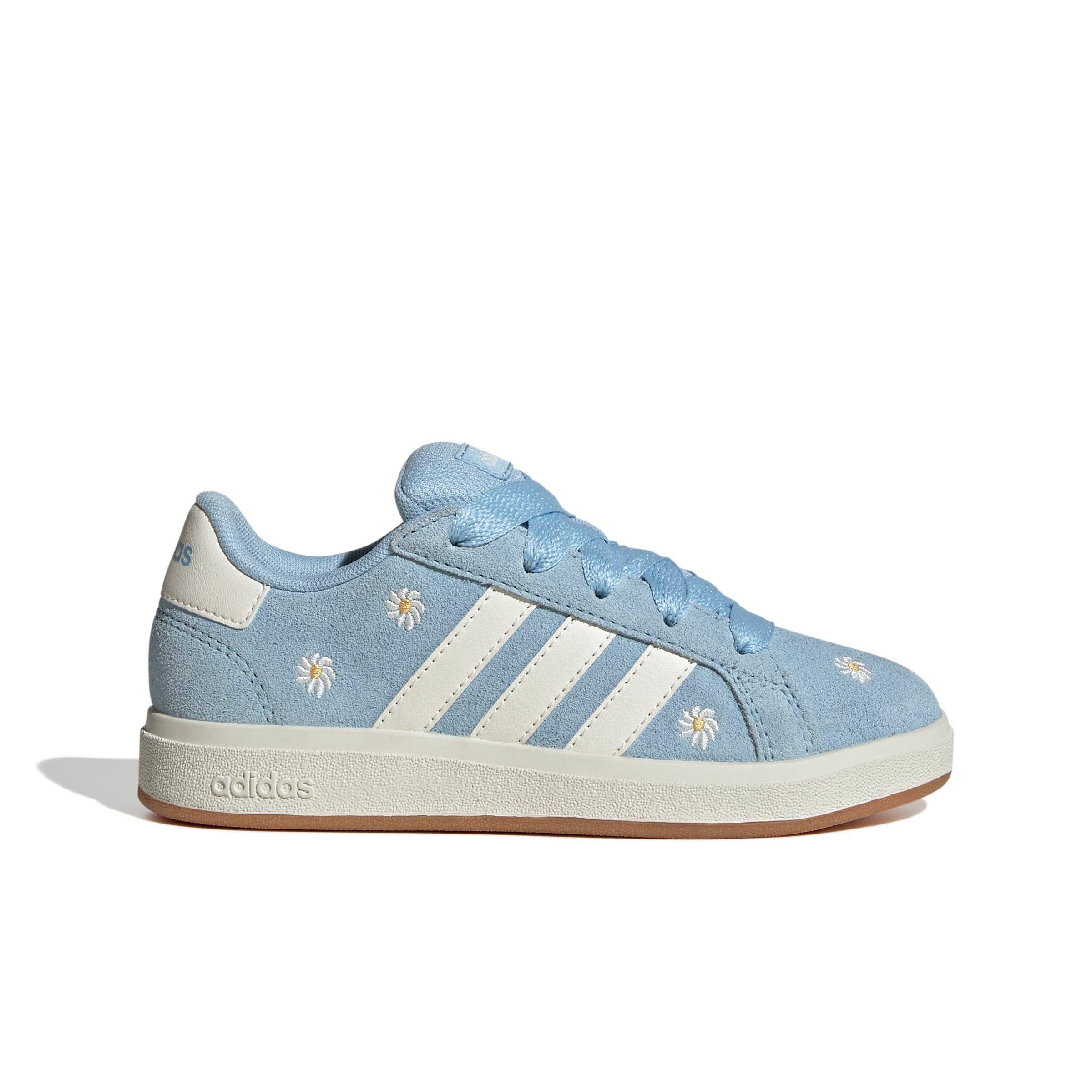 adidas Grand Court 00s "Clear Sky/Off White/Gum 10" Grade School Girls' Shoe - SKY/OFF WHITE/GUM
